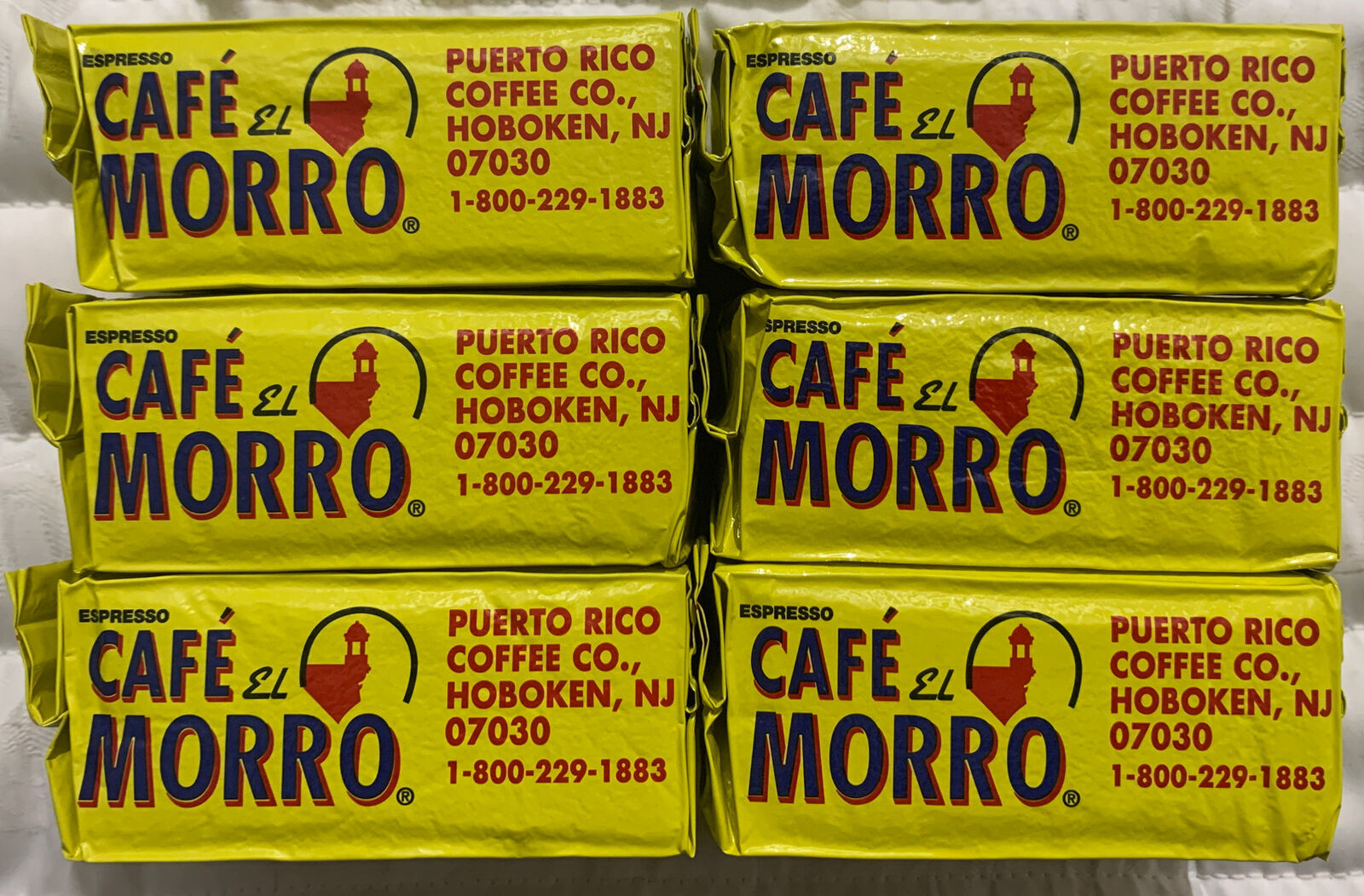 6 Cafe El Morro Puerto Rico Espresso Coffee Bricks 36oz Total Sealed Fast Ship Ground Coffee