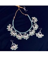 Joharibazar Kundan Choker Earrings Islamic Chand Style Jewelry Tradition... - €24,14 EUR