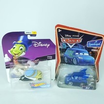 Lot of 2 Disney Pixar Cars DJ Jiminy Cricket  Hot Wheels NEW Die Cast - $23.75