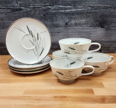 Ceres Easterling 4 Set of Cup and Saucer Wheat Pattern Mug Bavaria German - £11.20 GBP