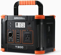 Portable Power Station 300W, GRECELL 288Wh Solar Generator with 60W USB-C PD - £193.45 GBP