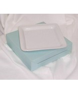 PartyLite Classic White Pillar Tray Glazed White Ceramic Square P90449 - €8,49 EUR