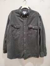 Vintage Carhartt Mens Button Up Heavy Rugged Outdoor Wear Shirt Large L - $18.95
