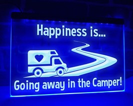 Happiness is Going Away in the Camper Led Neon Sign Hang Wall Home Decor Light  - £20.83 GBP+