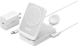 Anker MagGo 3-in-1 Wireless Charger Stand 15W MagSafe Charge + 40W USB-C Adapter - £138.61 GBP