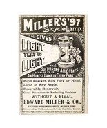 Miller Bicycle Lamp Flash Light 1897 Advertisement Victorian Bikes ADBN1A6 - $14.99