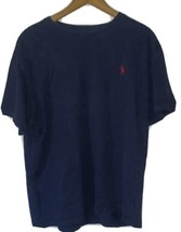 Polo Ralph Lauren Mens Navy Blue T Shirt Tee Short Sleeve Large Size Crew Neck - $16.99