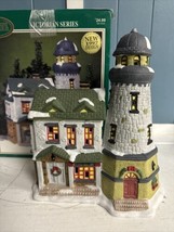 Dickens Collectables 1998 Towne Series Village Cottage 9.5” Lighthouse *... - £25.42 GBP