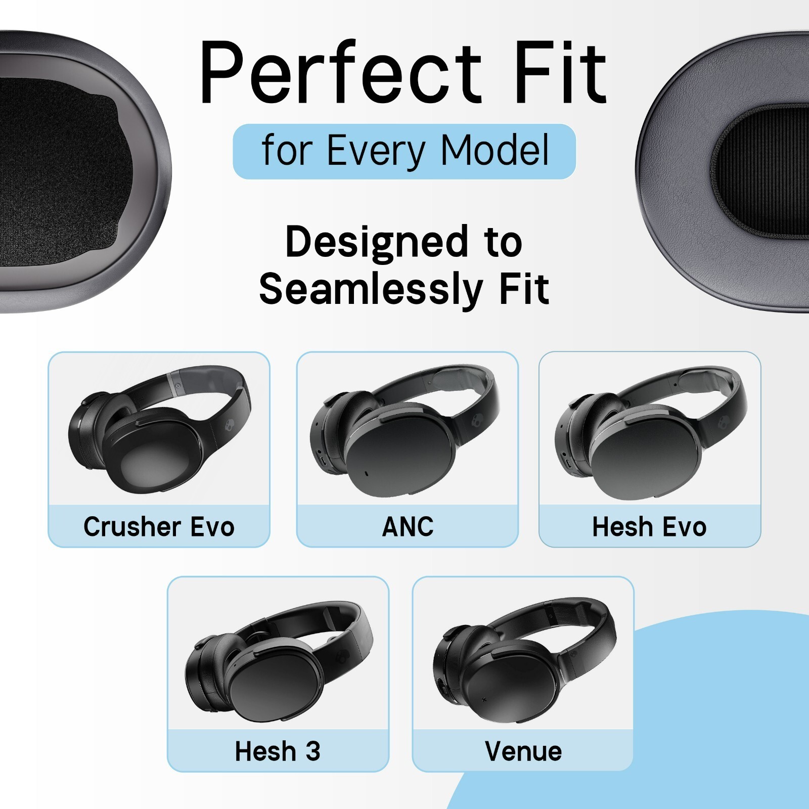 Skullcandy Crusher Evo / ANC / Hesh Evo / ANC Replacement Ear Pads - Black Item image 7