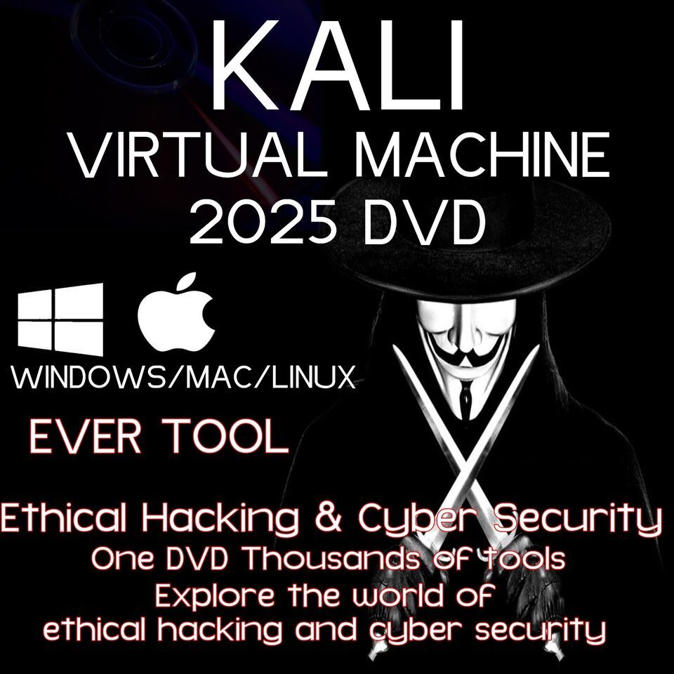 Kali Linux 2024.4 Virtual Machine DVD/USB - Ethical Hacking & Cyber Security USA - $9.89