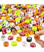 200 Polymer Clay Sports Ball Bead Assorted Lot 10mm 8 Ball Jewelry Supplies - €14,34 EUR