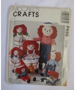 McCall&#39;s Crafts P496 Raggedy Ann &amp; Andy  Dolls Various Sizes New Uncut - £11.64 GBP