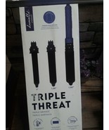 Triple Threat Ceramic Curling Wand -  1.50”, 1.25&quot;, &amp; 1&quot; Barrels New - $39.60