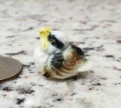 Vintage Bone China Eagle Osprey Eaglet Angry Grumpy Baby Miniature Figurine - $19.99