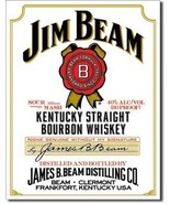 Retro Metal Advertising Sign Jim Beam Vintage Bar Pub Tavern Man Cave decor - £15.20 GBP