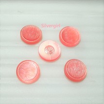 Textured Shimmery Pink Plastic Shank Buttons Vintage - £3.98 GBP
