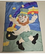 St. Patricks Day Leprechaun Rainbow Gold House Flag Banner Indoor Outdoor - €9,55 EUR