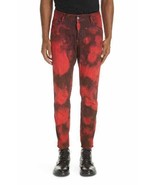 DSQUARED2 Maculato Tie-Dye Skater Jeans Red EU 46-Size 30W - £117.94 GBP