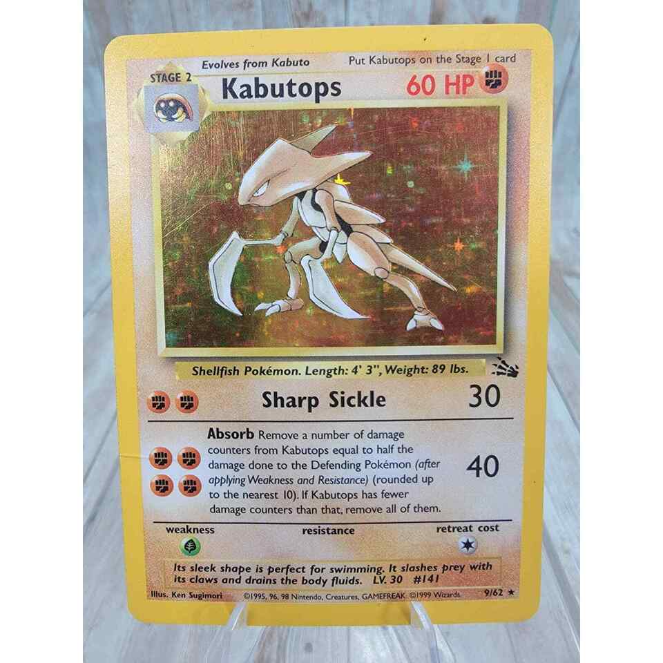 Pokemon Fossil Set Kabutops Rare Holo Card 9/62 - $15.70