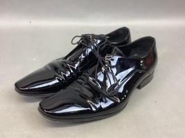 Christian Dior Mens Glossy Black Dress Shoes - Size 9E (43) Made In Italy - €63,48 EUR