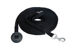 Horse Long Soft Cotton Web Lunge Line Black 98J01 - $26.72+