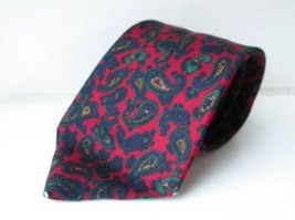 Westbury Men’s Pure Silk Red Beige Paisley Tie Necktie ETY - £9.74 GBP