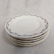 Royal Bayreuth ROB183 Bread Plates 5 Swag Roses Blue Flowers - $21.95