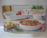 NEW Over and Back 2-piece Baking And Serving Dish Oven To Table Set White - £39.65 GBP