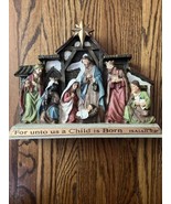Nativity Scene Display Figurine Christian Holiday Scripture Decor Viscou... - $24.75