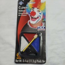 Clown White Black Red Blue Rubie&#39;s Face Makeup Made in the USA Water Washable - £7.90 GBP