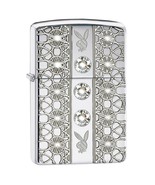 Zippo Lighter - Playboy High Polish Chrome Armor Swarovski Crystal - 853662 - $70.99