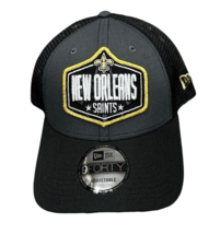 NWT New Orleans Saints New Era 9Forty Draft Patch Logo Trucker Adjustable Hat - £18.65 GBP