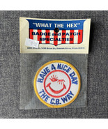 Vtg HAVE A NICE DAY THE CB WAY Patch - Long Eyelashes Winking Girl NOS - $6.53