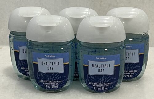 5 Bath & Body Works PocketBac Beautiful Day Hand Gel 1 oz Travel