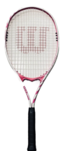 Women&#39;s Wilson Triumph V-Matrix Tennis Racket Size 4 3/8 Pink White  - £13.31 GBP