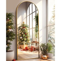 Arched Full Length Mirror, Floor Mirror With Stand, 64&quot;X21&quot; Large Mirror, Wall M - £93.35 GBP