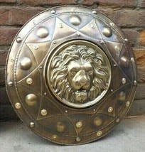 Roman Greek Lion Warrior Shield Armor Shield 24&quot; Lion Head Halloween Costume - £130.32 GBP