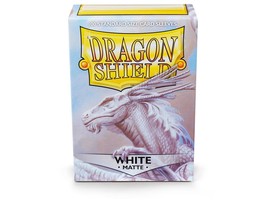 Matte White 100 ct Dragon Shield Sleeves Standard Size ! 10% OFF 2+ - £18.37 GBP