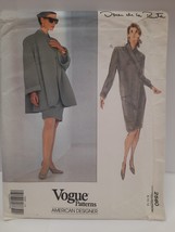 Vintage Vogue Oscar de la Renta Pattern 2560 Misses&#39; Jacket &amp; Dress Size 8-10-12 - £22.93 GBP