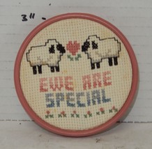 Vintage Cross Stitch &quot;Ewe Are Special&quot; Sheep Hand Made - $9.85