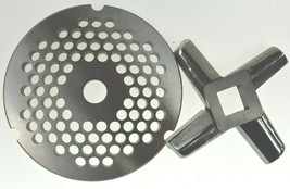#32 x 1/4&quot; (6mm) STAINLESS Meat Grinder Plate &amp; Heavy Duty Knife for Hob... - £38.83 GBP