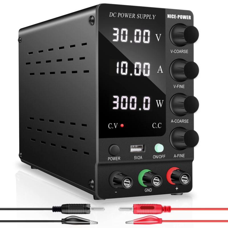 DC Power Supply Variable, 30V 10A Adjustable Switching Regulated DC Benc... - $78.21