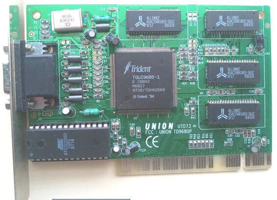 Vintage Trident TGUI9680-1 1MB PCI VGA PCI Slot - $20.00