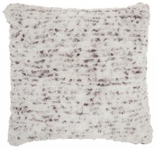 Soft Shaggy Purple And White Spotted Throw Pillow - £41.31 GBP