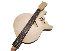 Double cutaway project unfinish guitar kit with rosewood binding on neck by CNC - £158.75 GBP