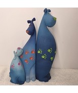 Farmyard Fun Blue DOGS Rover, Boo Boo &amp; Digger FUNKY COLOURS Set of 3 - $66.67 CAD