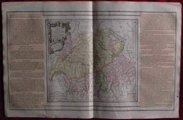1764 La Suisse Old Map Switzerland Northern Italy Atlas Europe History De la ... - £107.50 GBP