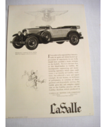 1927 La Salle Motor Car Ad LaSalle - $13.70 CAD