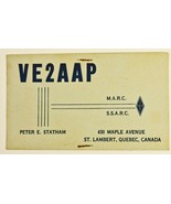 Vintage St-Lambert Quebec Canada Postcard QSL Card Amateur Radio 1962 - £1.58 GBP