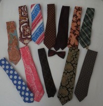 13 Men&#39;s neckties/bowtie Polyester - £39.50 GBP